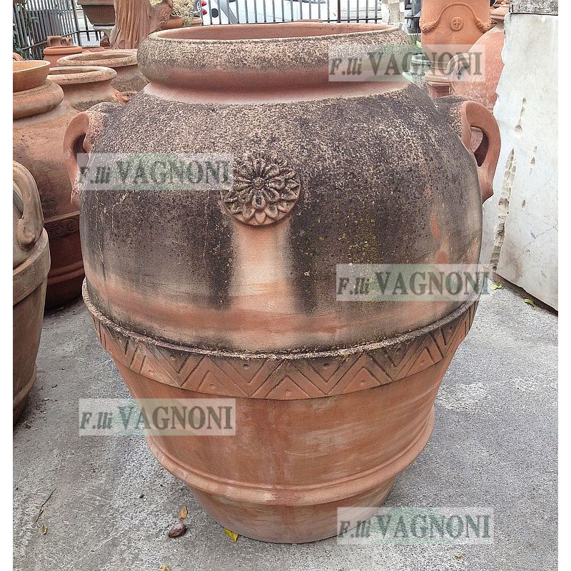 ANFORA ORCIO TOSCANO IN TERRACOTTA CM. 120 ANTICATO